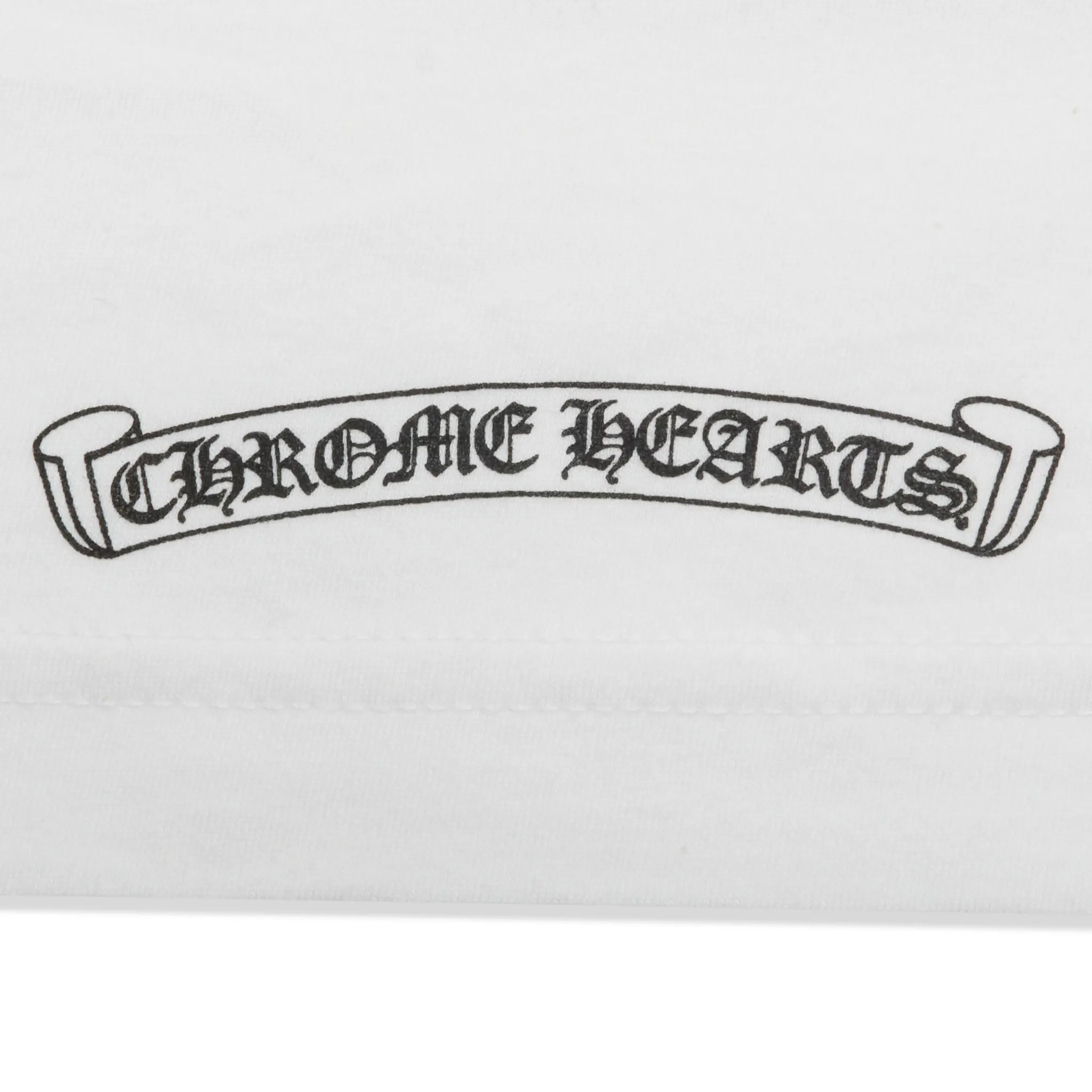 Detailed View of Chrome Hearts Horse Shoe Pocket White T-Shirt